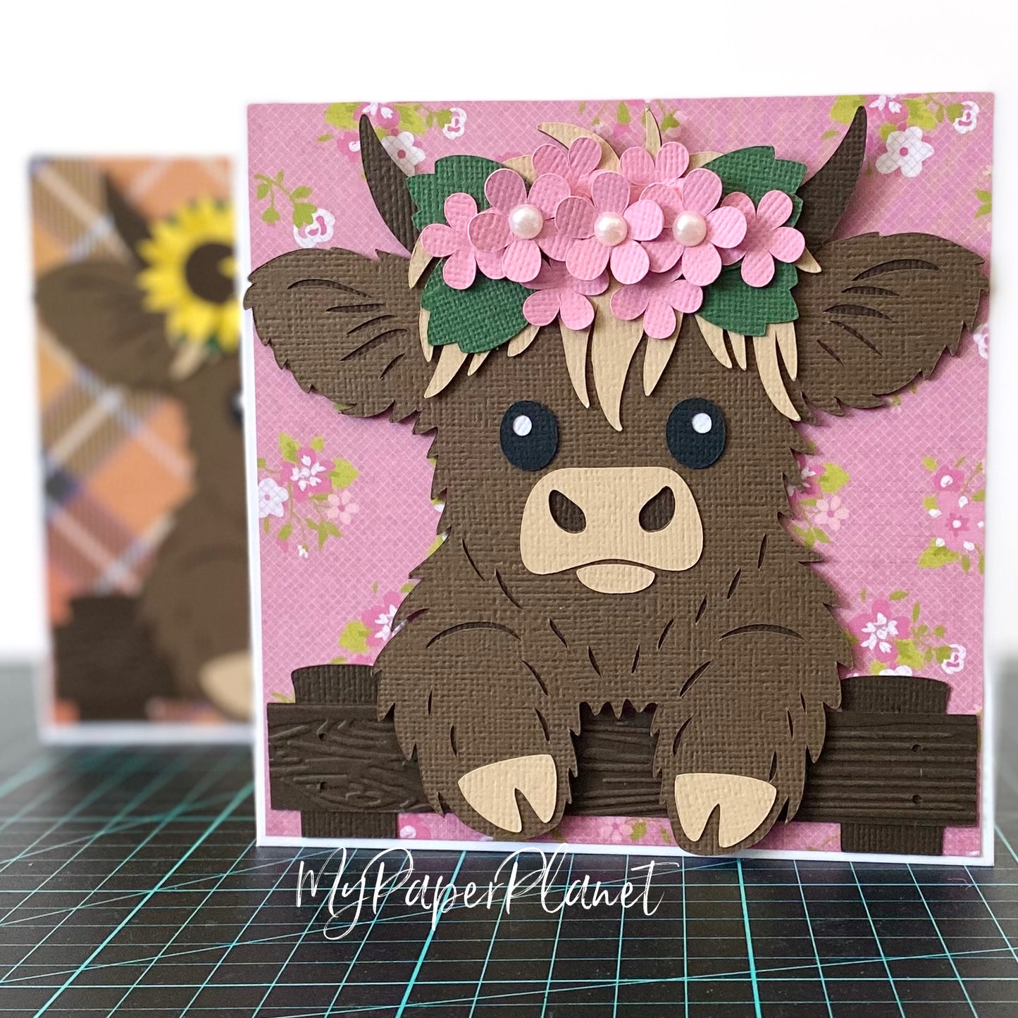 Highland cow greeting card.