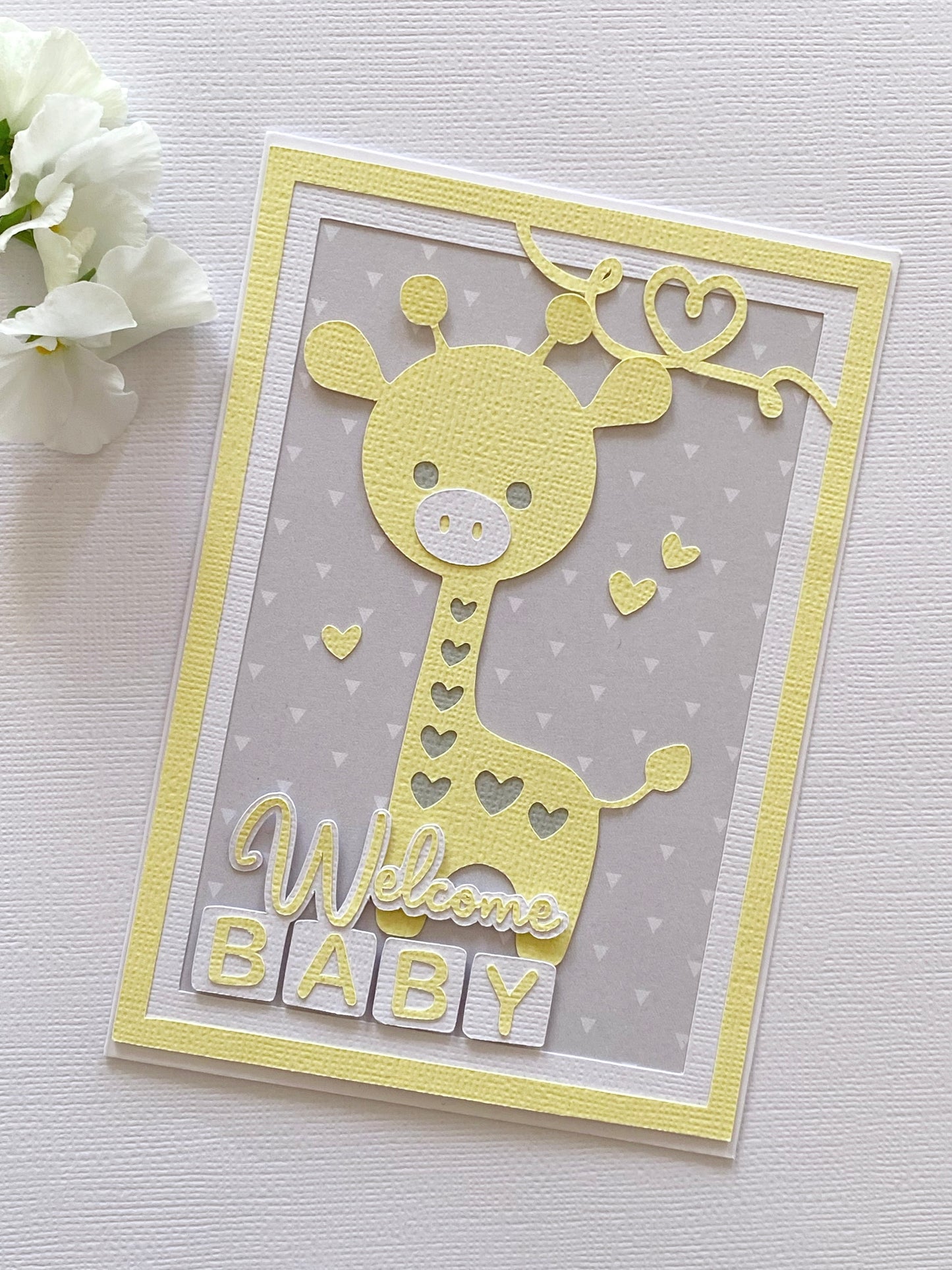 New Baby Giraffe Card, welcome baby.