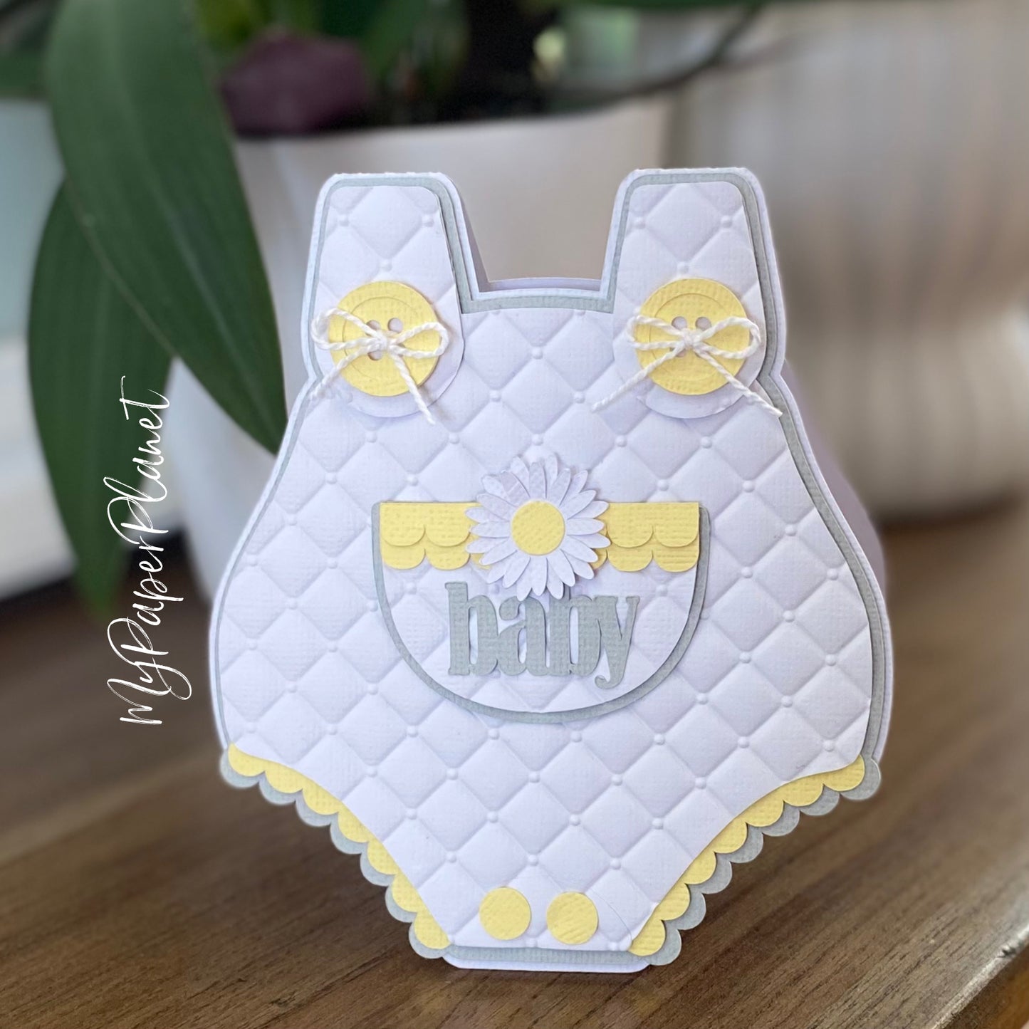 Baby romper card, welcome new baby.