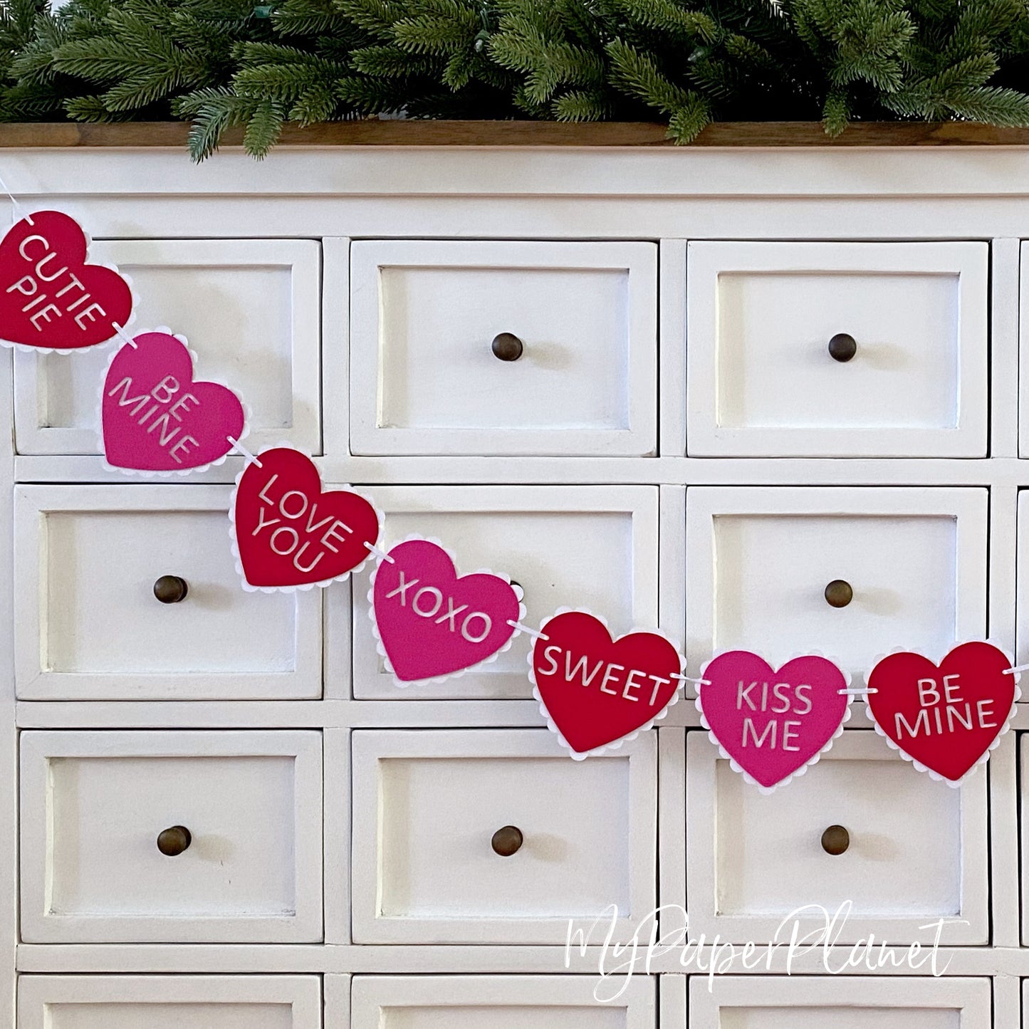 Candy Hearts, Valentines day banner.