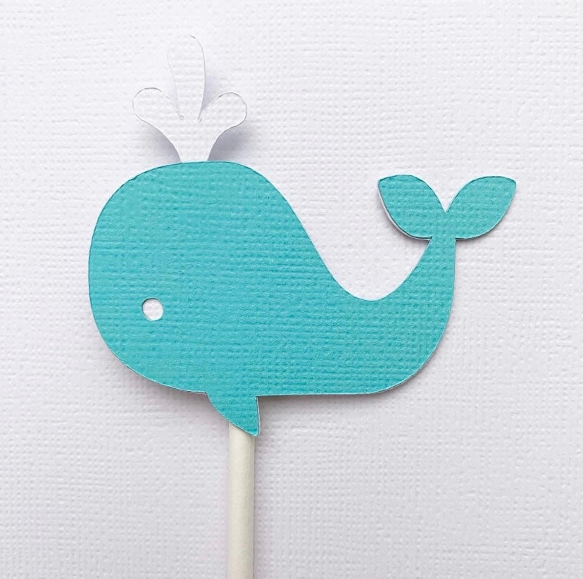 Whale Cupcake Toppers.