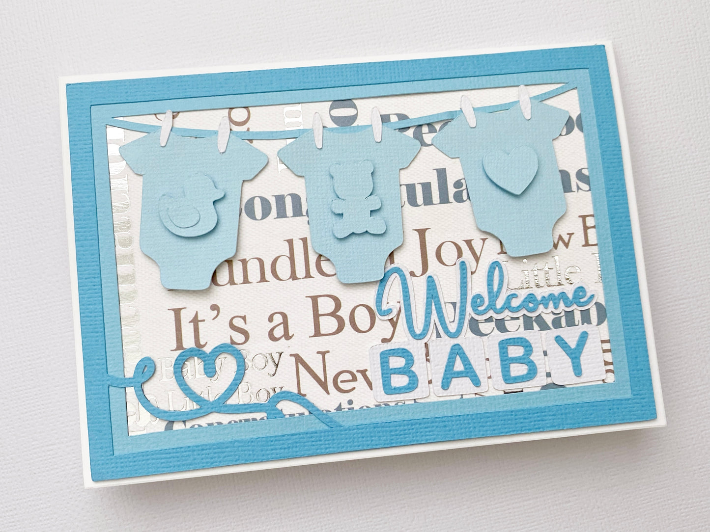 New Baby Card, welcome baby. Choice of colours.