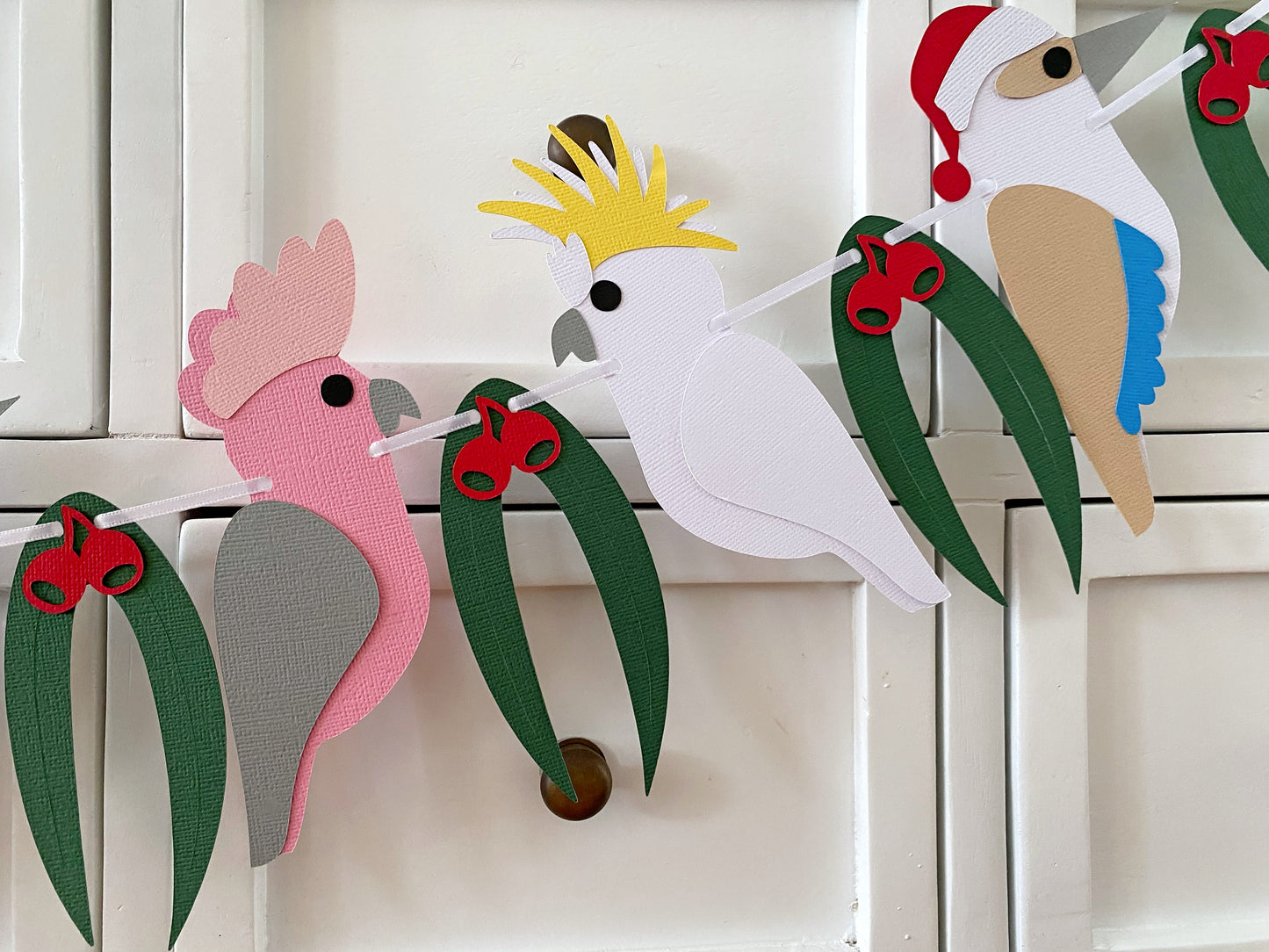 Aussie Christmas Birds Garland. Australian native birds..