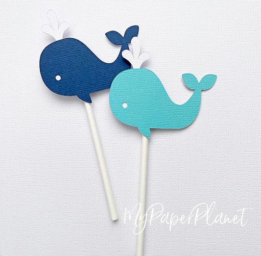 Whale Cupcake Toppers.