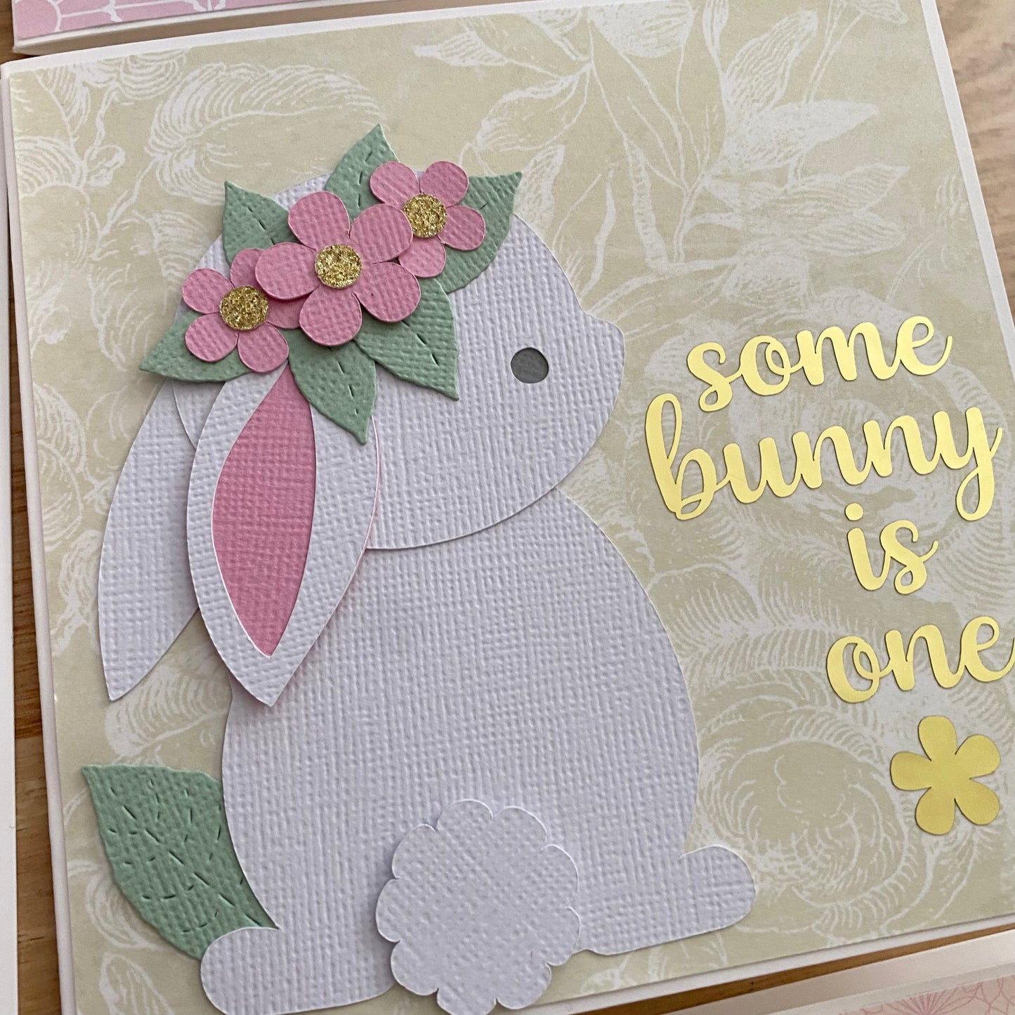 Some Bunny is One. Birthday card, first birthday.