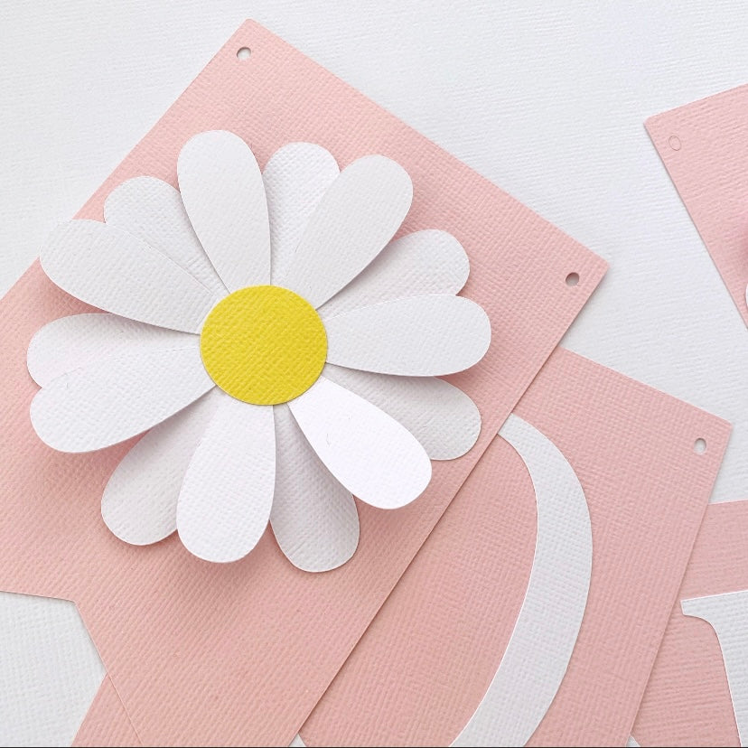 Daisy ONE Banner. First birthday bunting.