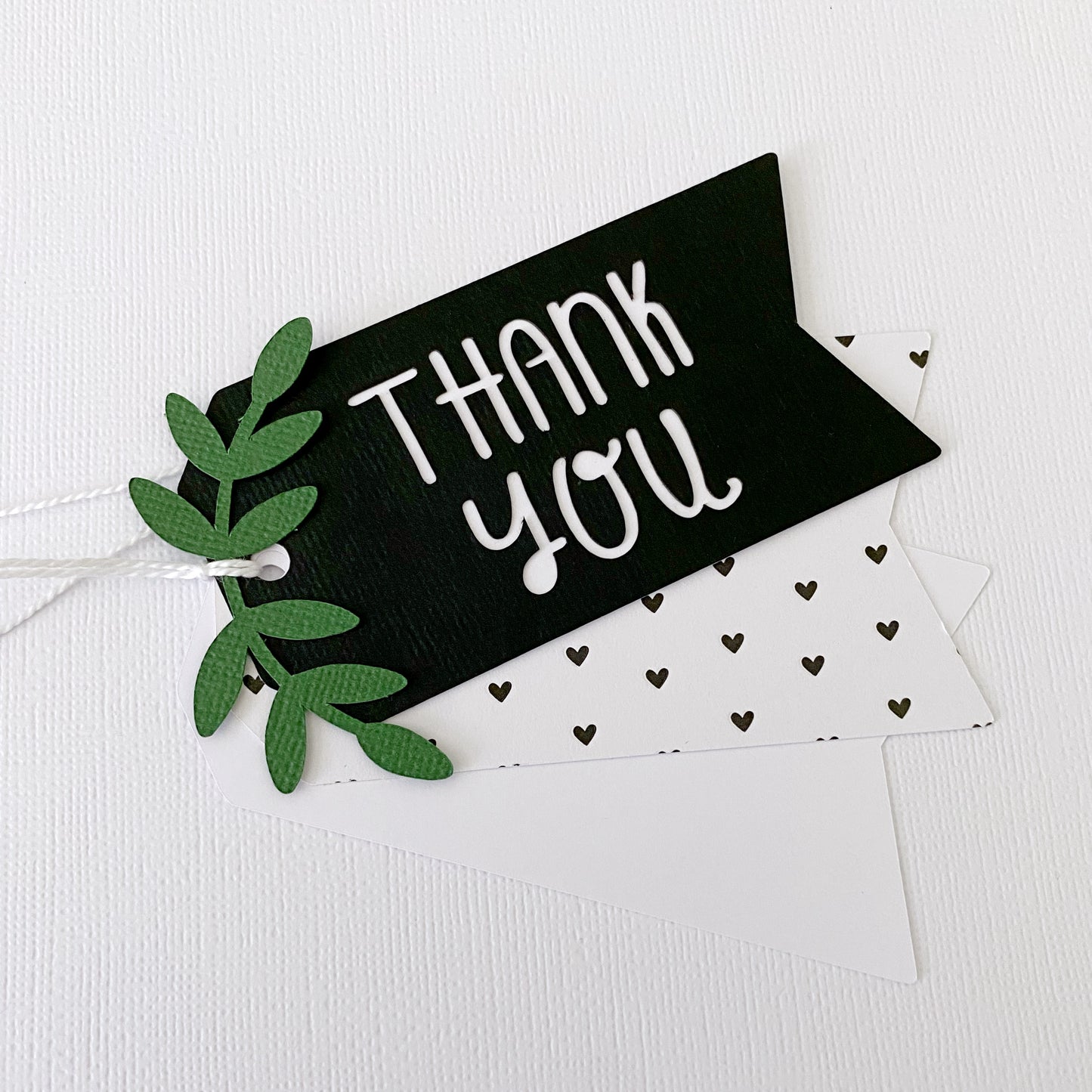 Thank you tags, with love, for you. Black and white gift tags.