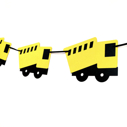 Construction Truck and Digger Party Banner
