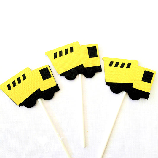 Construction Truck or Digger Cupcake Toppers