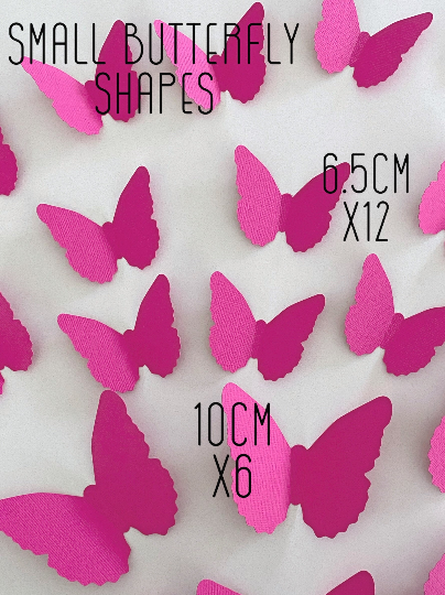Butterfly shapes small.