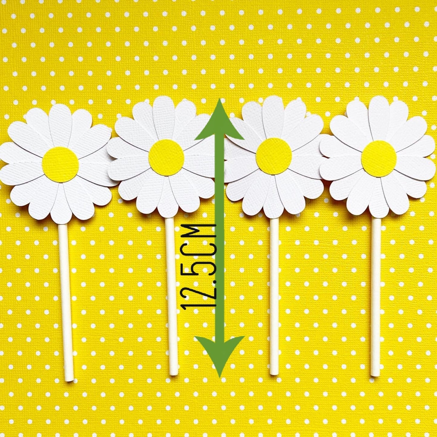 Daisy Cupcake toppers.