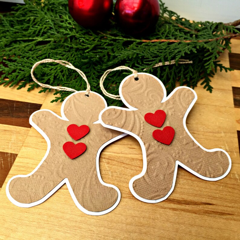 Gingerbread man gift tags