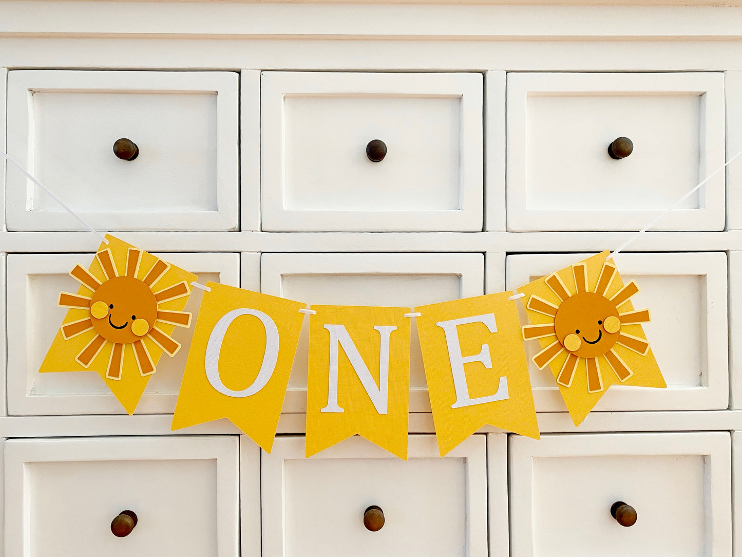 Sunshine Banner. ONE. Boho sunshine, first lap around the sun.