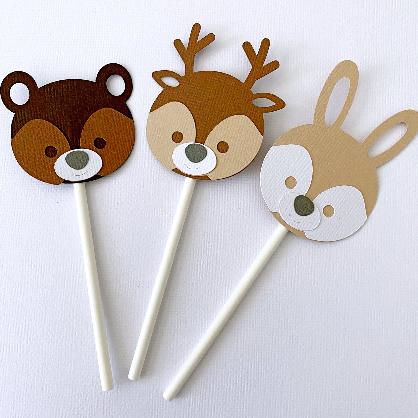 Woodland Animal Cupcake Toppers. Forest critters.