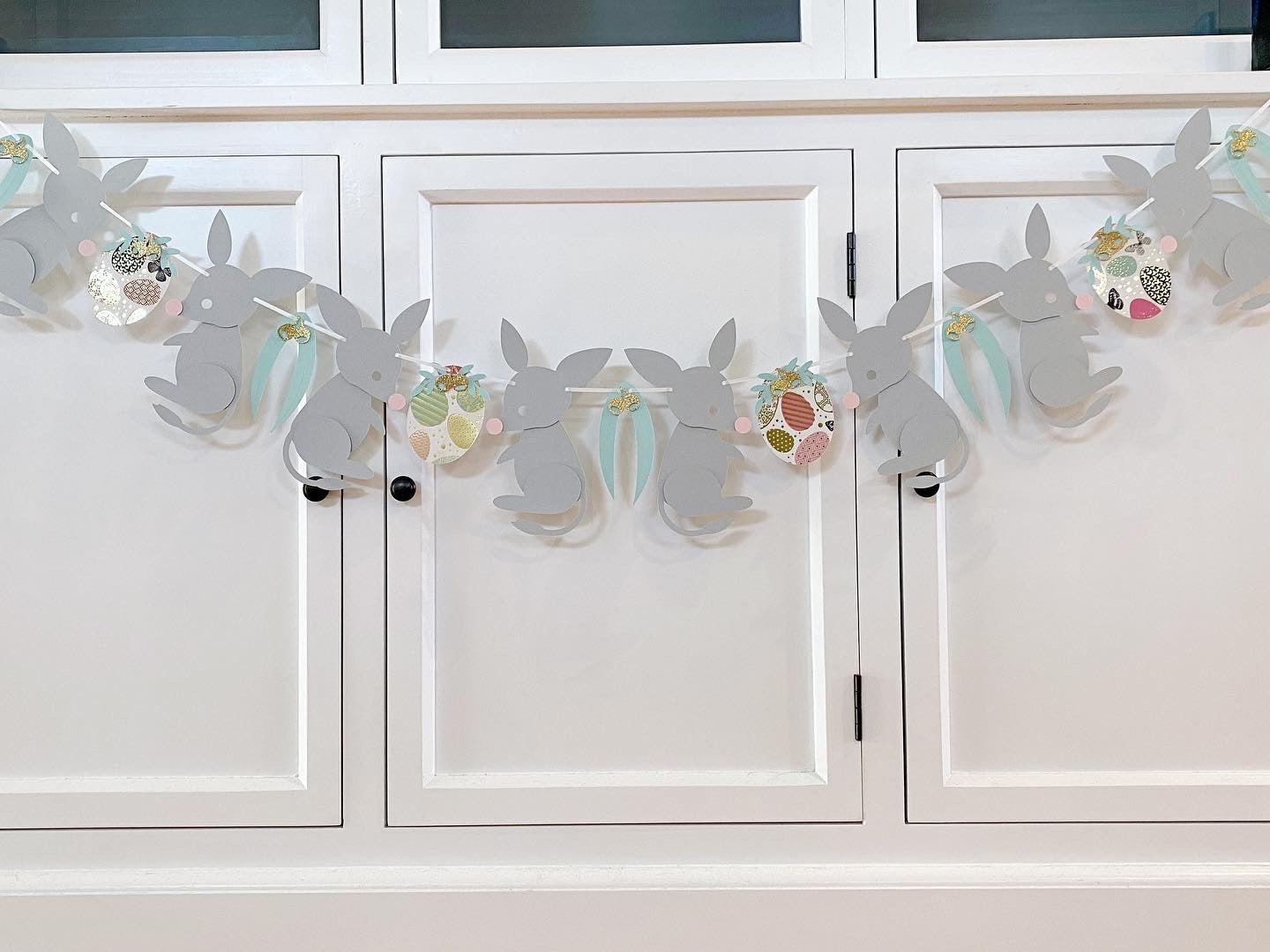 Bilby Easter Bunting. Gum leaves, Easter eggs, Aussie animals.