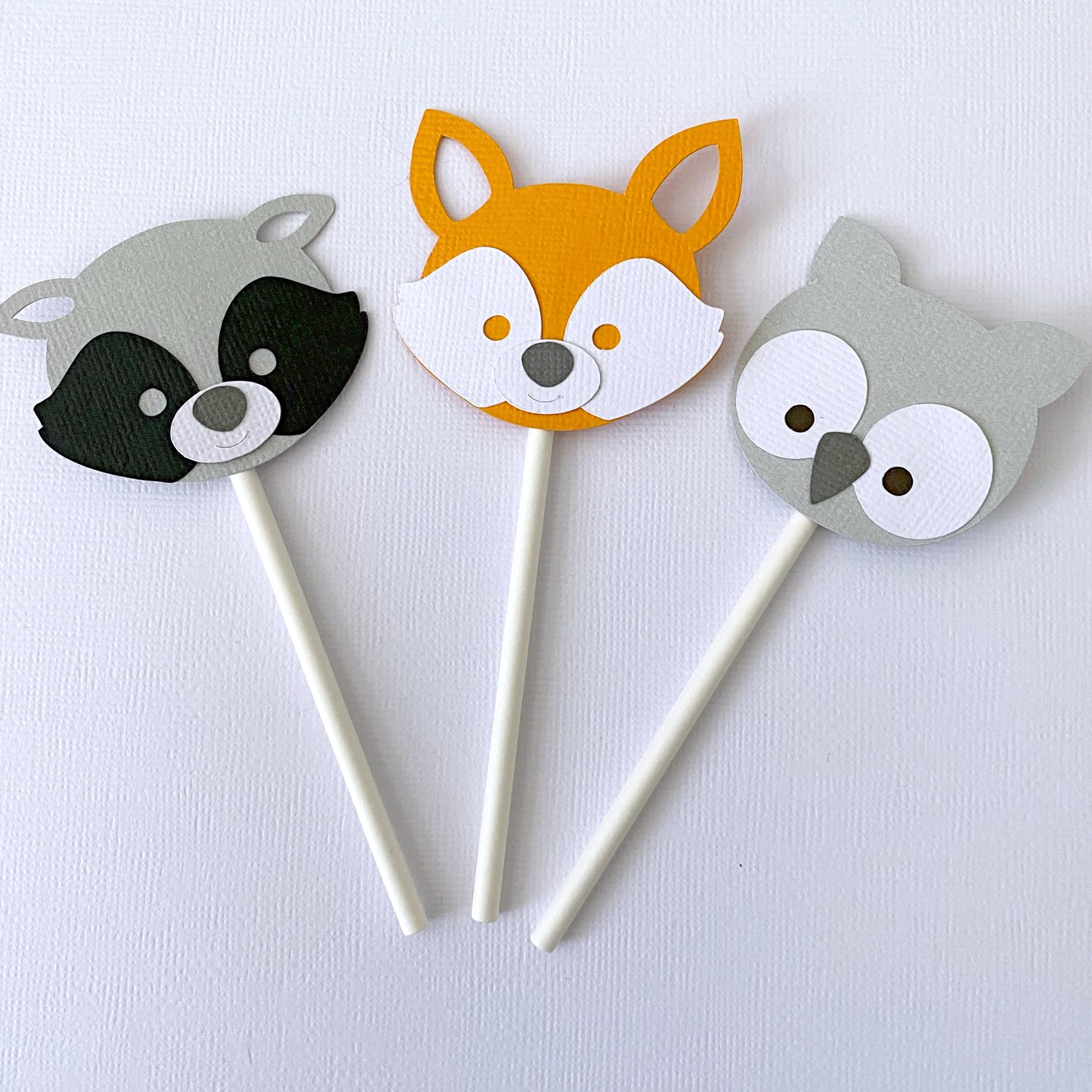 Woodland Animal Cupcake Toppers. Forest critters.