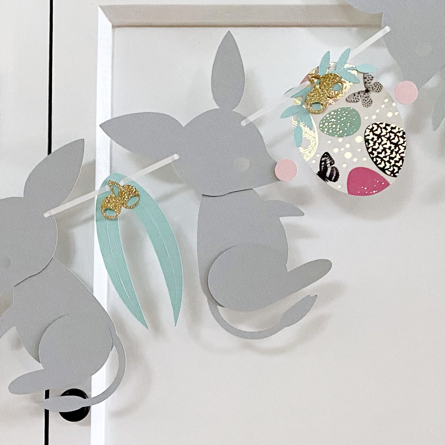 Bilby Easter Bunting. Gum leaves, Easter eggs, Aussie animals.