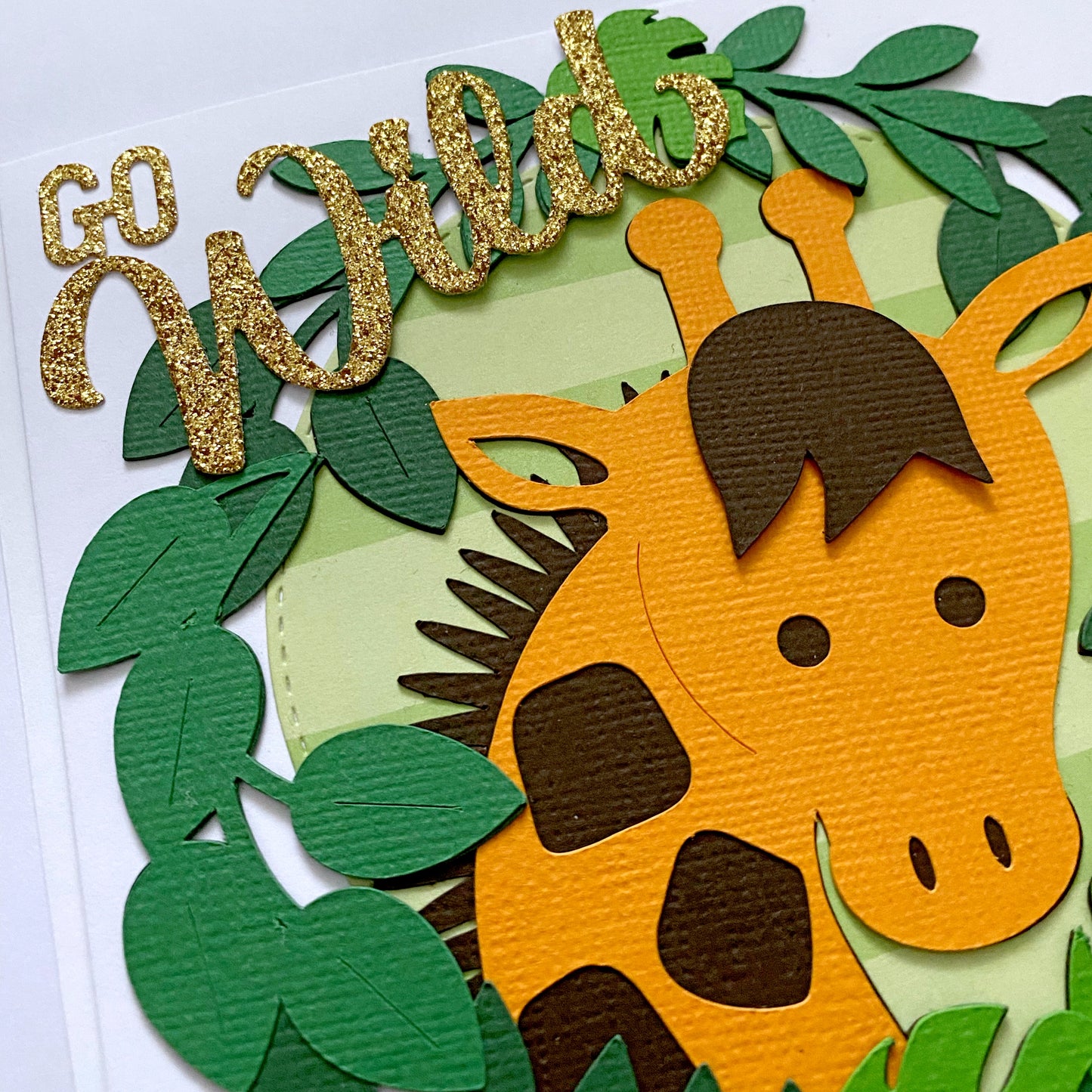 Giraffe GO Wild card, safari birthday card.