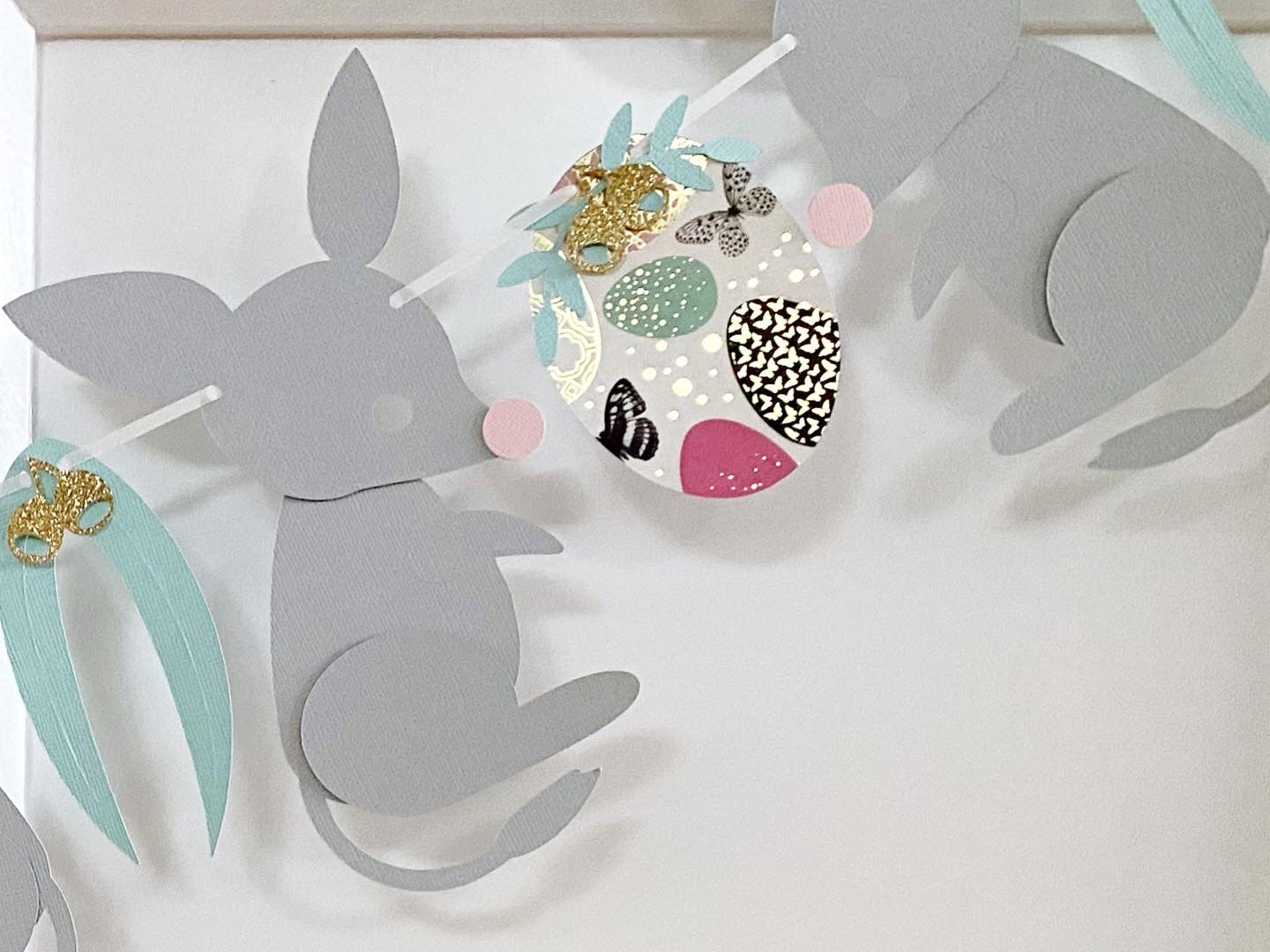 Bilby Easter Bunting. Gum leaves, Easter eggs, Aussie animals.