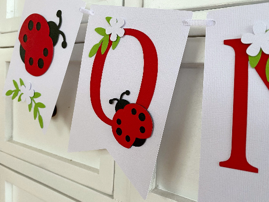 Ladybug ONE birthday banner.