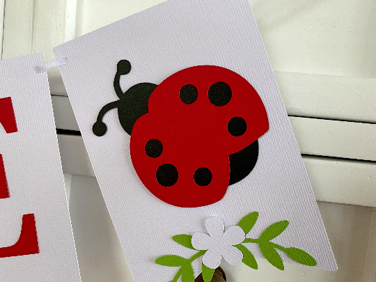 Ladybug ONE birthday banner.