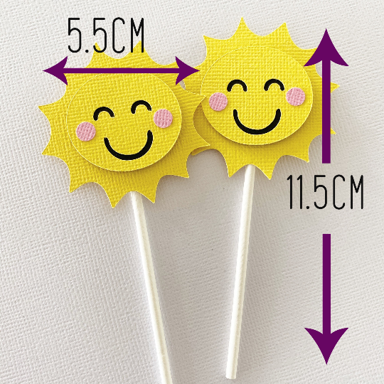 Sunshine Cupcake Toppers. You are my Sunshine.