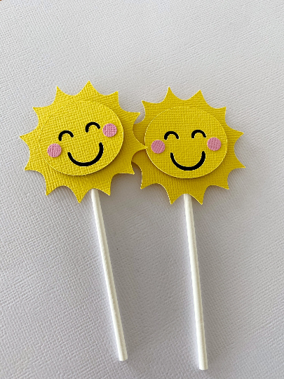 Sunshine Cupcake Toppers. You are my Sunshine.