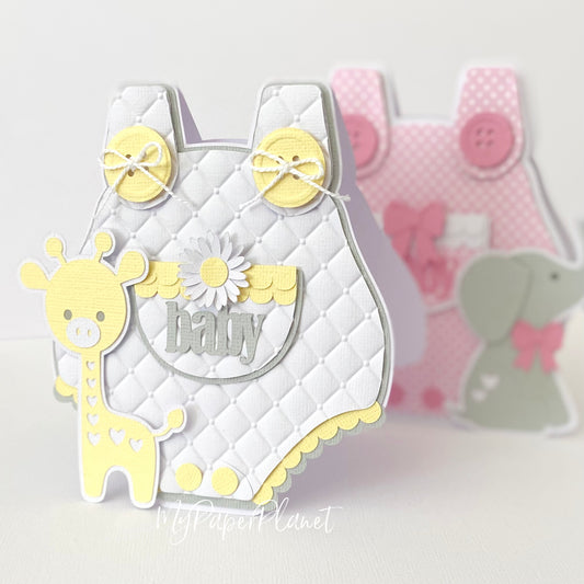 Baby romper card, new baby.