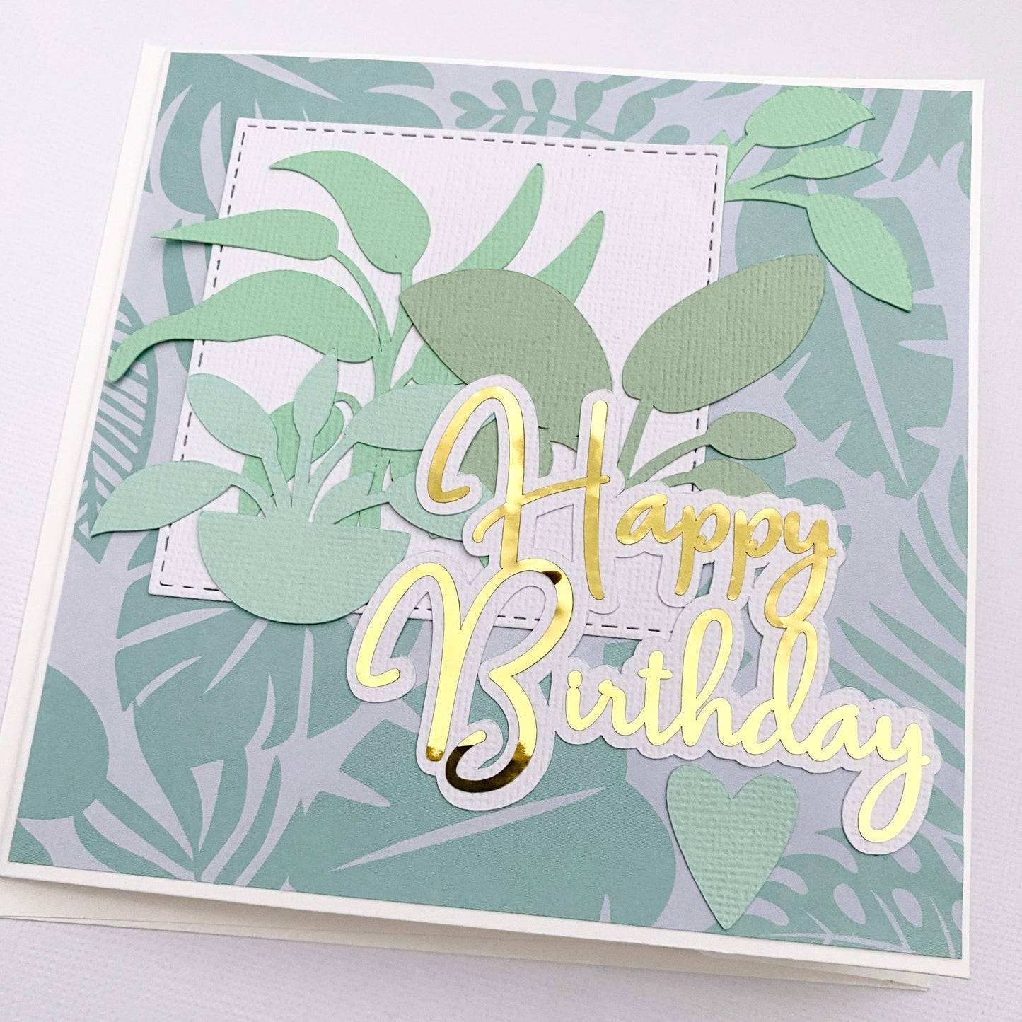 House plant card, birthday, greeting card.