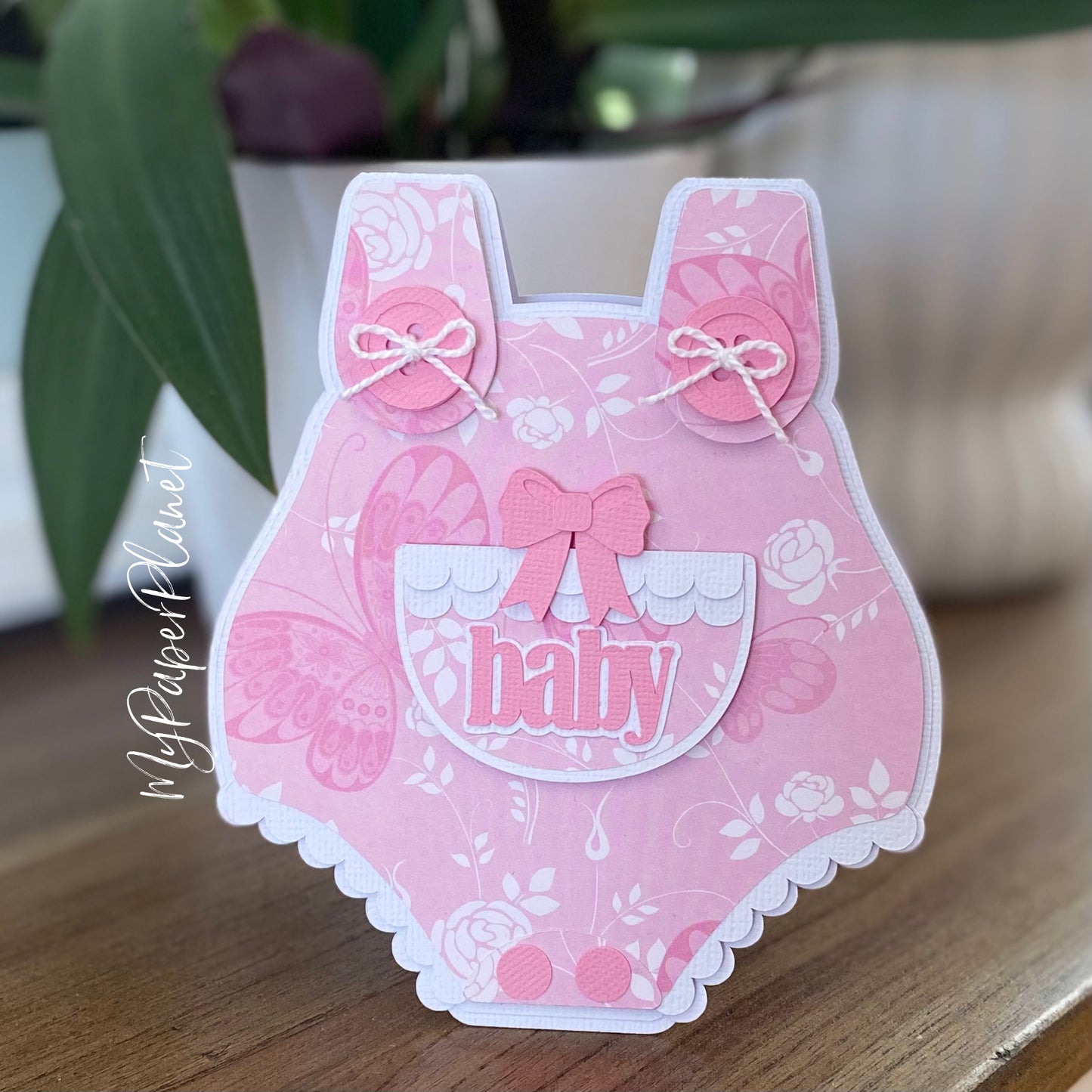 Baby romper card, welcome new baby.