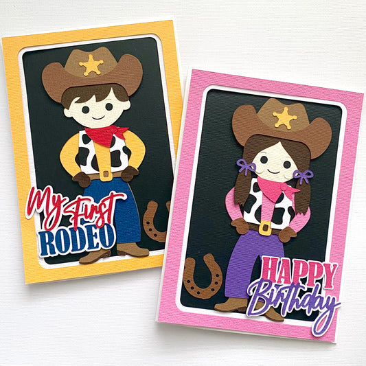 Cowboy or cowgirl birthday card.
