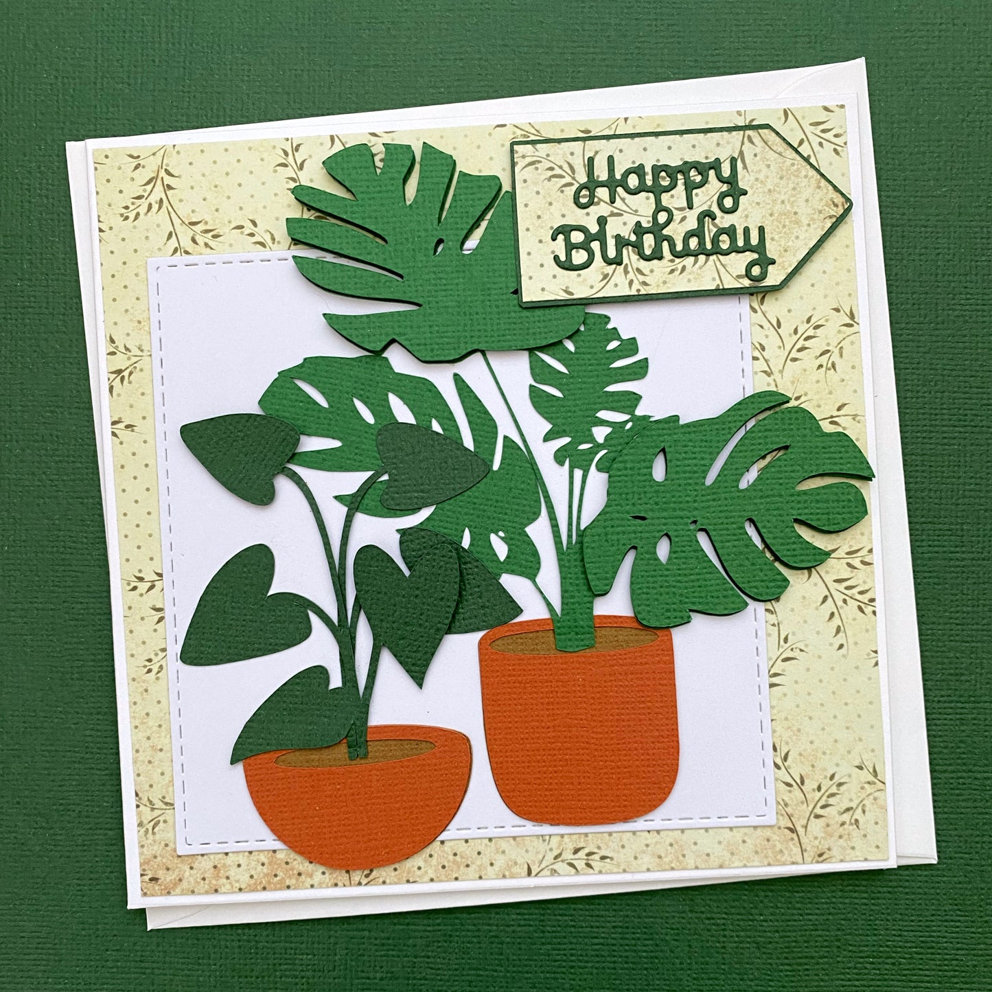 House plant card, birthday, greeting card.