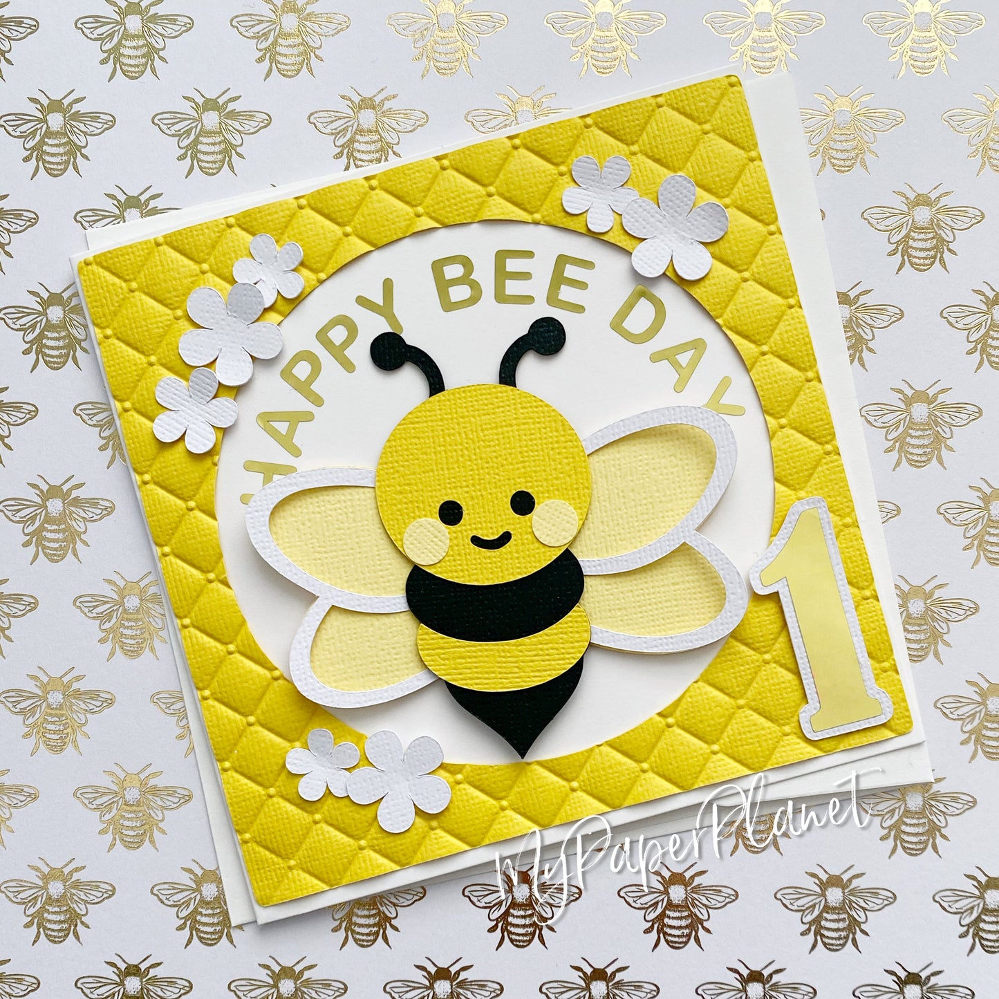 Happy Bee day Birthday card.