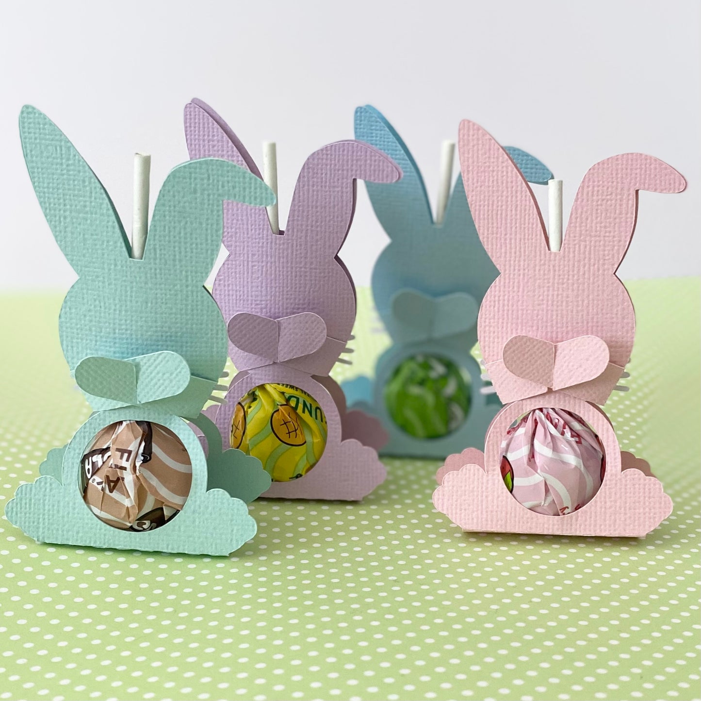 Bunny Rabbit Lollipop holder. Easter chocolate class gifts.