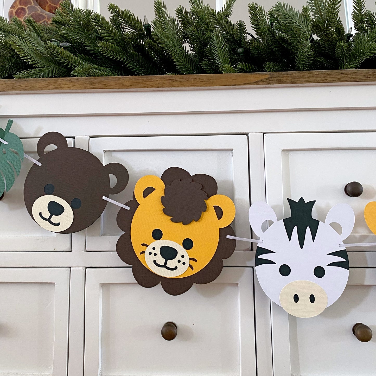 Jungle, Zoo, Safari animal birthday party banner