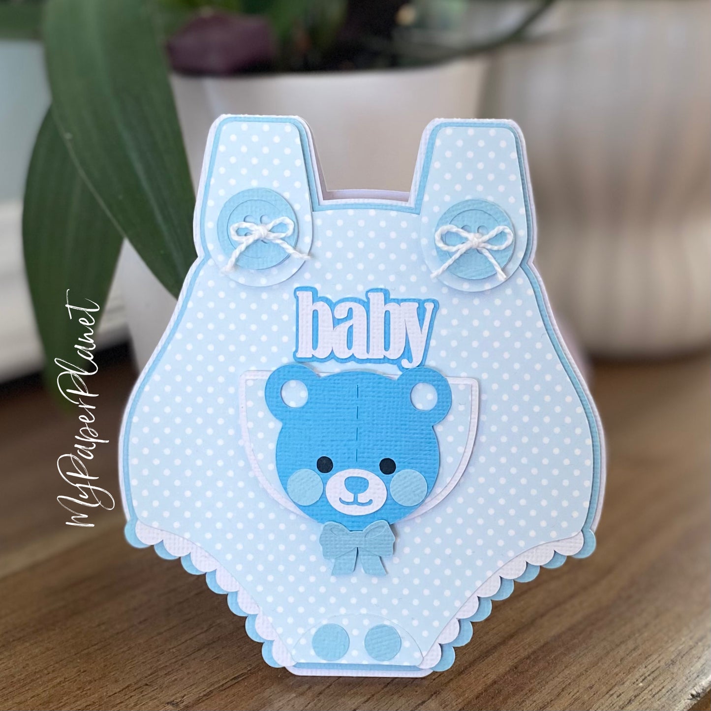 Baby romper card, welcome new baby.