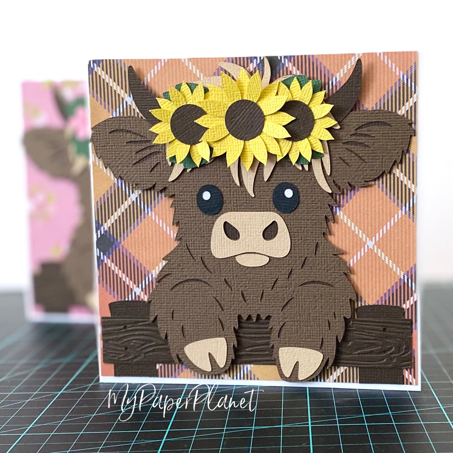 Highland cow greeting card.