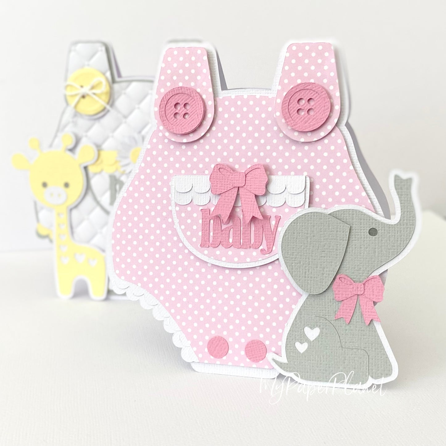Baby romper card, new baby.