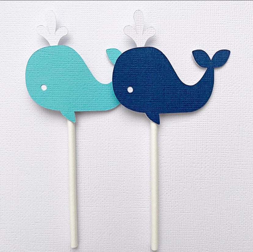 Whale Cupcake Toppers.