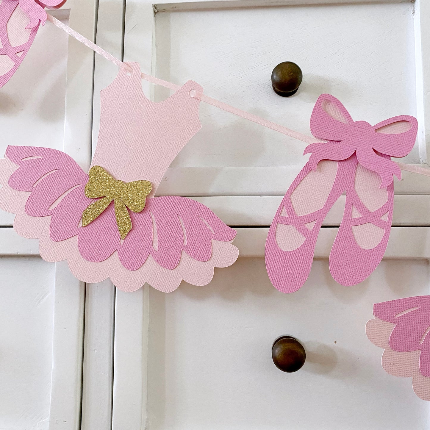 Ballerina Tutu and Ballet Slipper Banner.