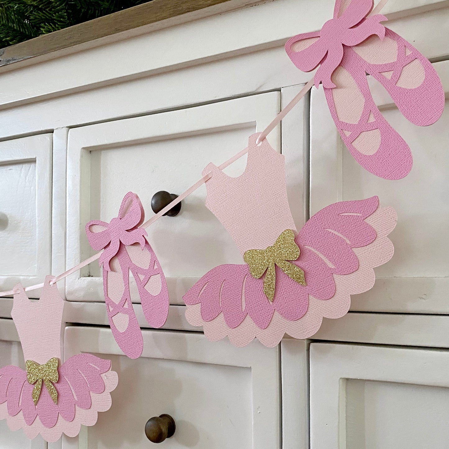 Ballerina Tutu and Ballet Slipper Banner.