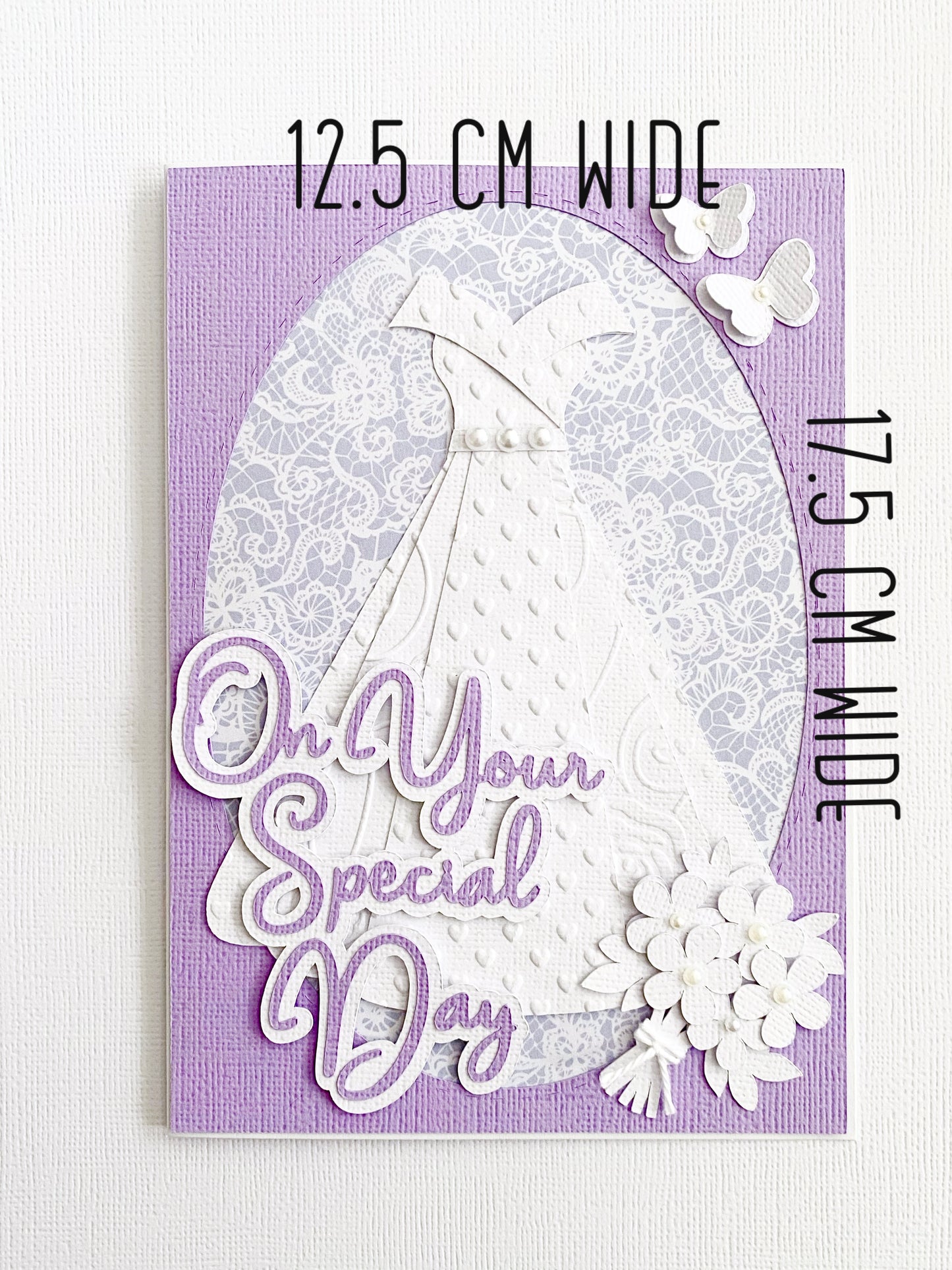 Wedding Dress card, On your special day. Card for bride.