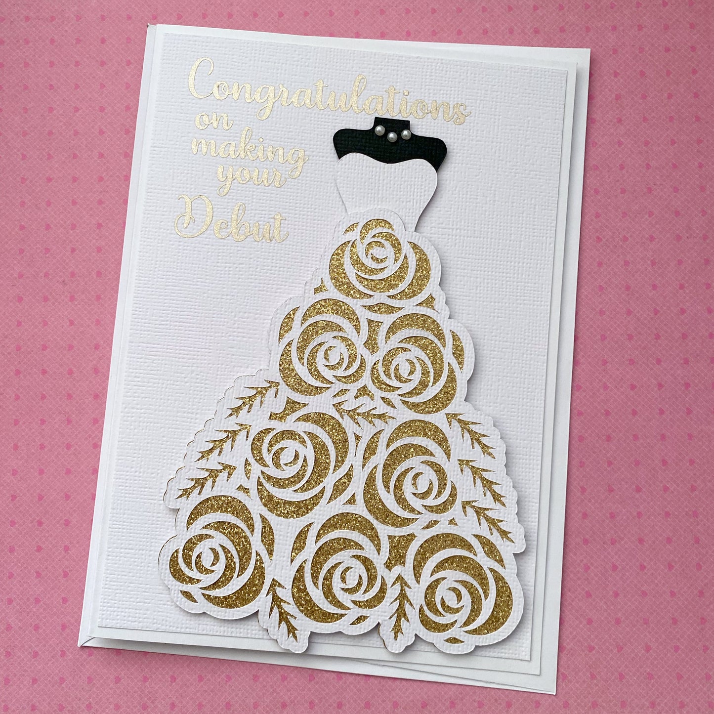 Congratulations on making your Debut, floral debutante card.