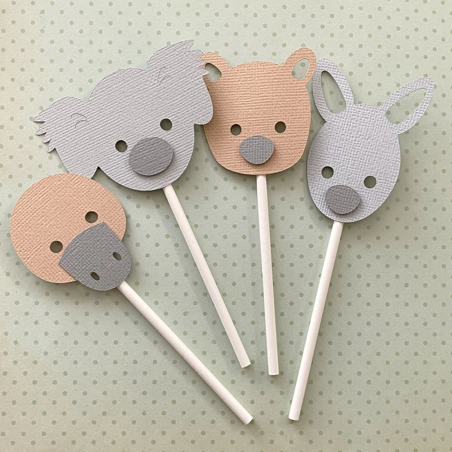 Aussie native animal cupcake toppers