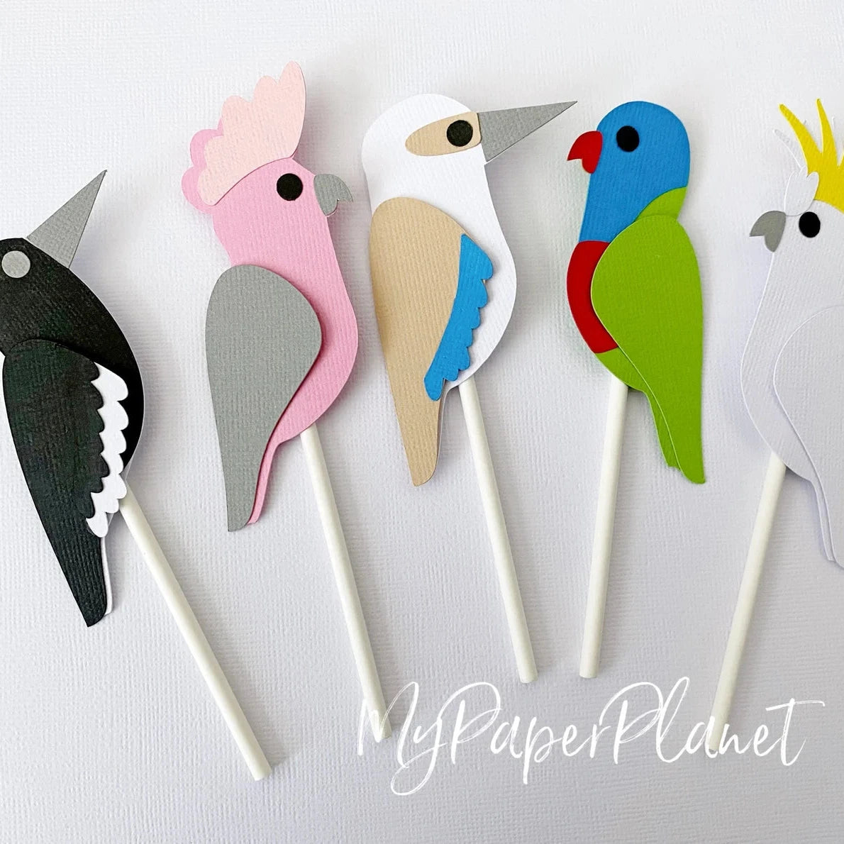 Aussie Native Birds Cupcake Toppers.