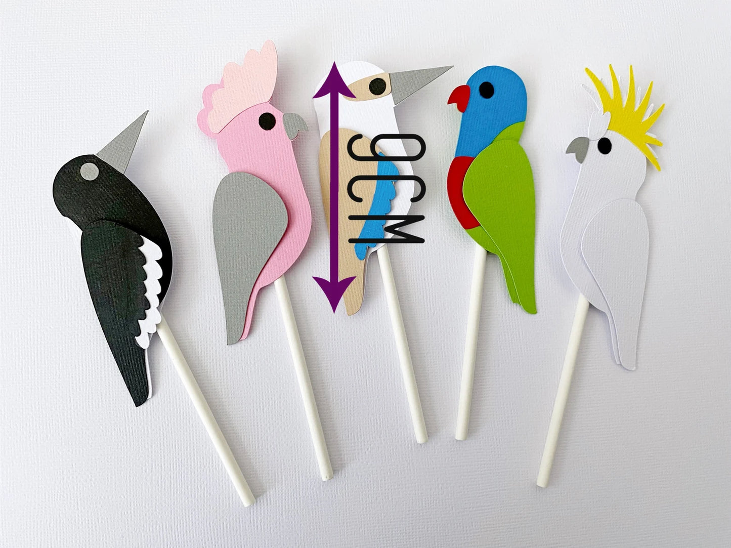Aussie Native Birds Cupcake Toppers.