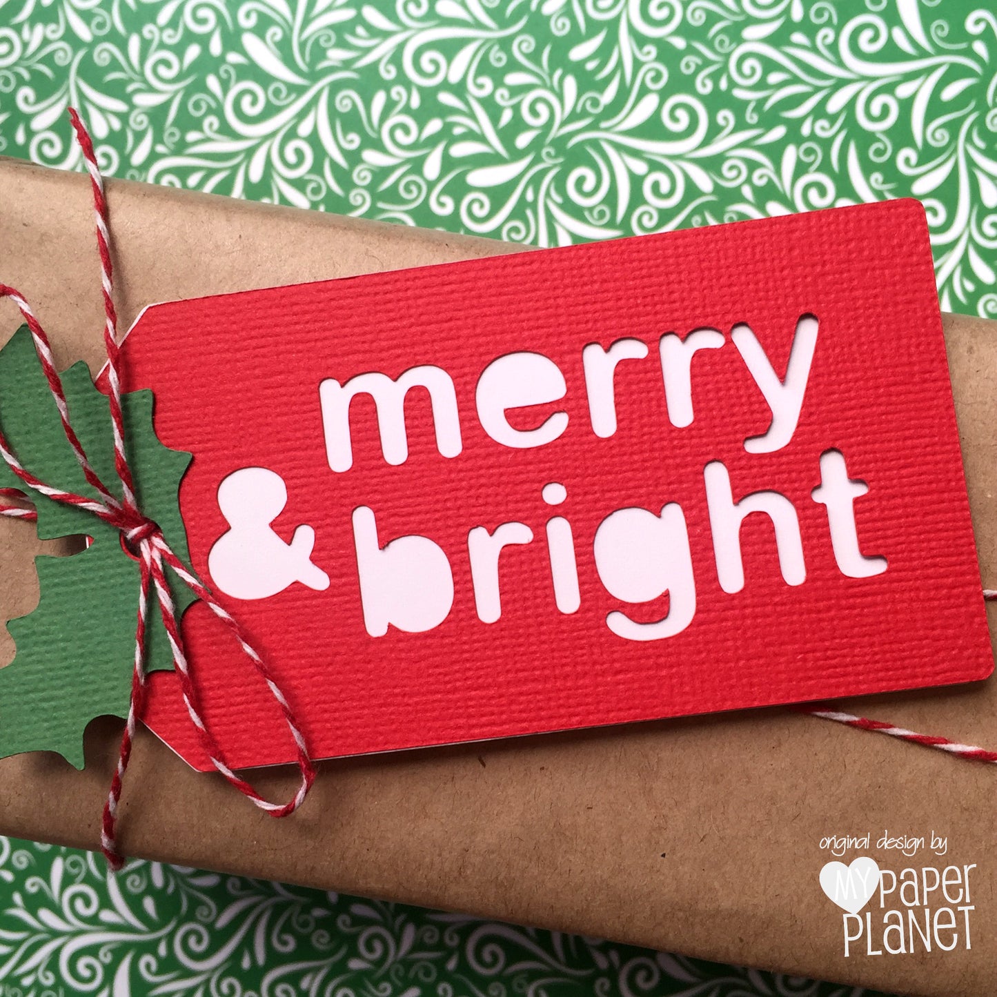 Merry & Bright Christmas gift tags.