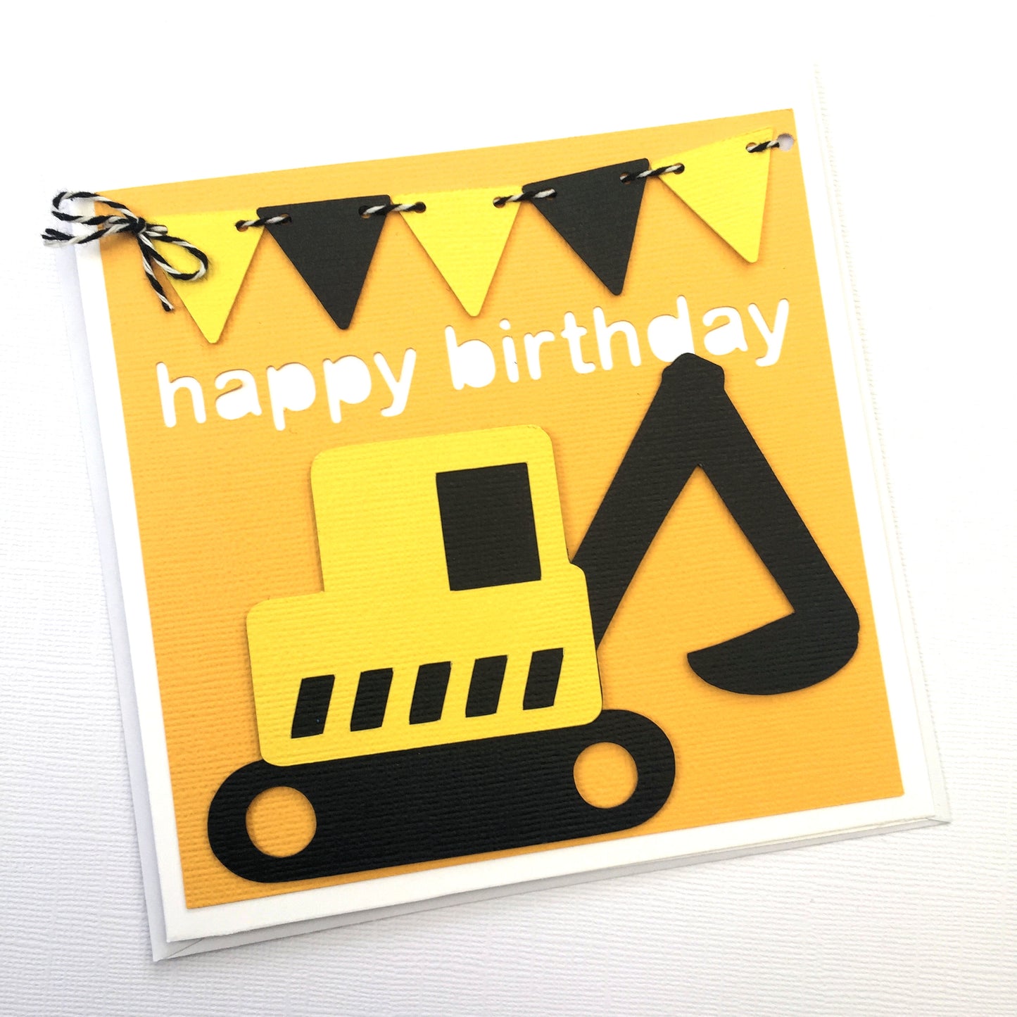 Construction Truck or Digger Birthday Card