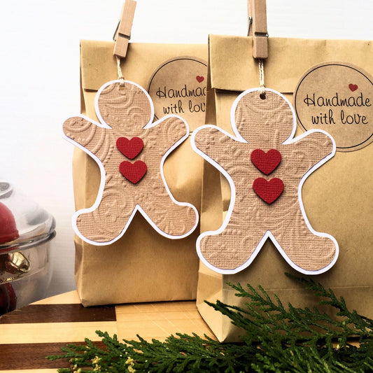Gingerbread man gift tags