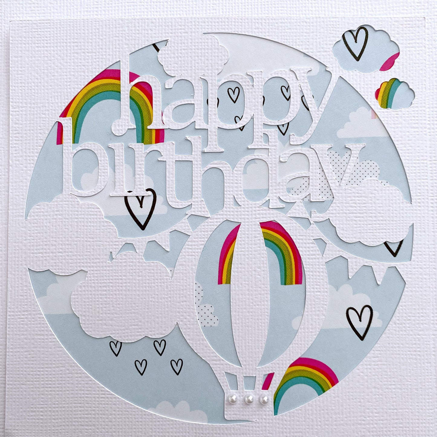 Hot Air Balloon birthday card.